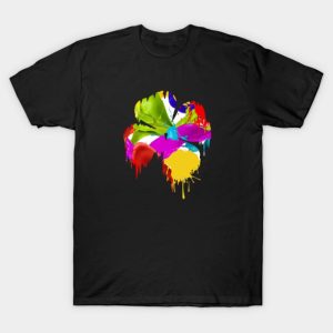 St.Patrick’s Day splashing melting Rainbow clover leaf T-Shirt