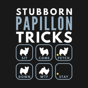 Stubborn Papillon Tricks Dog Training T shirt 2