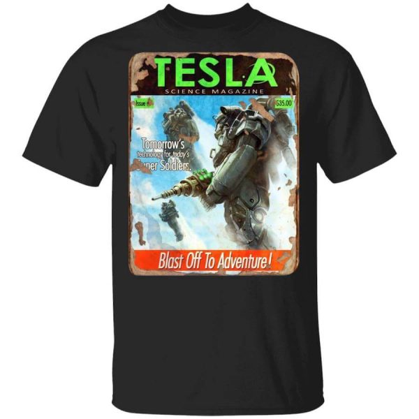 Tesla Science Magazine Blast Off To Adventure T-Shirts, Hoodies, Long Sleeve