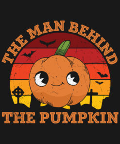The man behind the pumpkin vintage Halloween T shirt 2