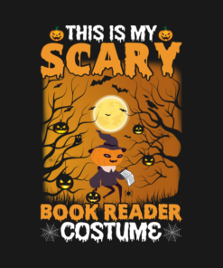This Is My Scary Book Reader Costume T Shirt 2
