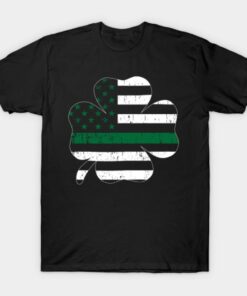 Vintage Irish Shamrock USA flag St Patricks Day T shirt 1