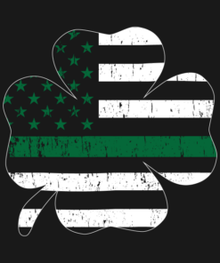 Vintage Irish Shamrock USA flag St Patricks Day T shirt 2