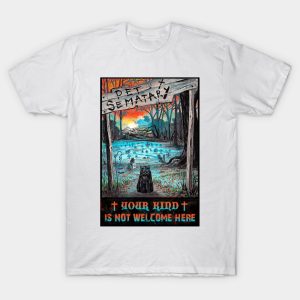 Your kind is not welcome here black cat Halloween T shirt 1