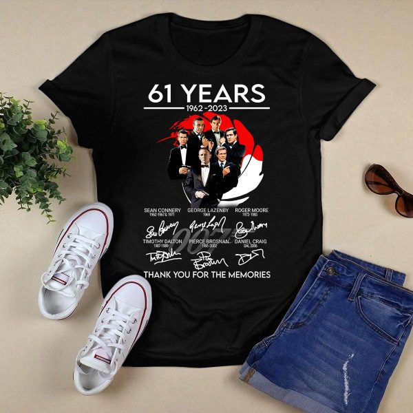 007 James Bond 61 Years Signatures Shirt