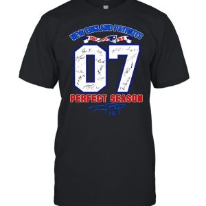 07 New England Patriots perfect season Tom Brady signature shirt