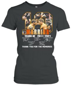 10 Warrior Years Of 2011 2021 Signatures Thank You For The Memories Shirt 1 10 Warrior Years Of 2011 2021 Signatures Thank You For The Memories Shirt 2