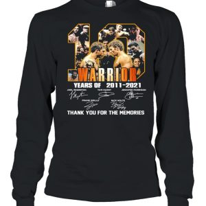 10 Warrior Years Of 2011 2021 Signatures Thank You For The Memories Shirt 3