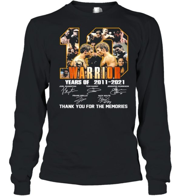 10 Warrior Years Of 2011 2021 Signatures Thank You For The Memories Shirt