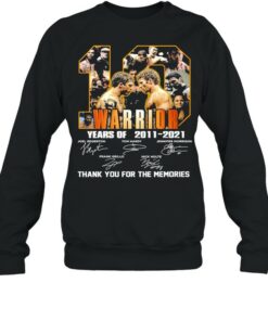 10 Warrior Years Of 2011 2021 Signatures Thank You For The Memories Shirt 3 10 Warrior Years Of 2011 2021 Signatures Thank You For The Memories Shirt 4