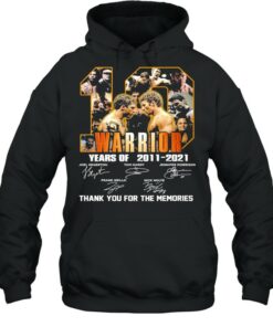 10 Warrior Years Of 2011 2021 Signatures Thank You For The Memories Shirt 4 10 Warrior Years Of 2011 2021 Signatures Thank You For The Memories Shirt 5