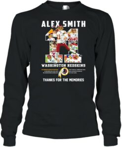 11 Alex Smith Washington Redskins Thank You For The Memories Signature Shirt 3