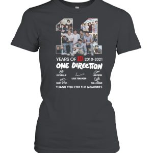 11 years of 1D 2010-2021 One Direction thank you for the memories signatures shirt