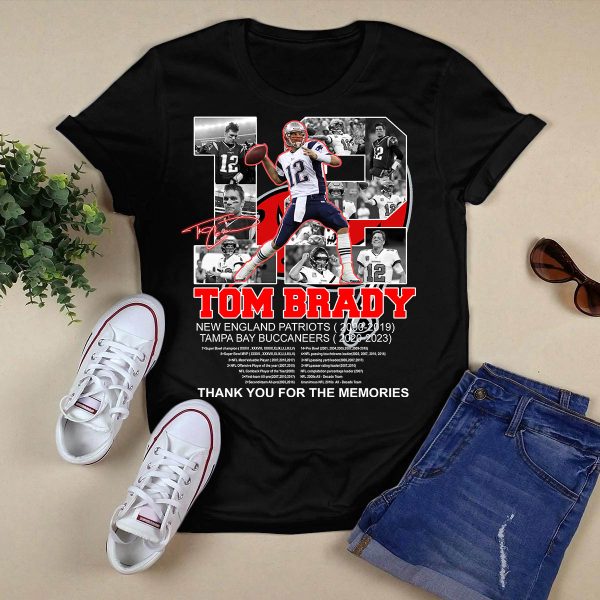 12 Tom Brady Thank You For The Memories Signature Shirt