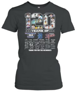 120 Years Of The Greatest MLB Teams Detroit Tigers Signatures Thank You For The Memories shirt 2