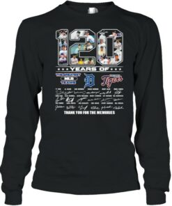 120 Years Of The Greatest MLB Teams Detroit Tigers Signatures Thank You For The Memories shirt 3