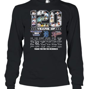 120 Years Of The Greatest MLB Teams Detroit Tigers Signatures Thank You For The Memories shirt 3