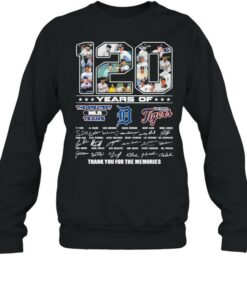 120 Years Of The Greatest MLB Teams Detroit Tigers Signatures Thank You For The Memories shirt 4