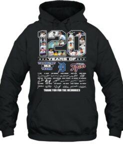 120 Years Of The Greatest MLB Teams Detroit Tigers Signatures Thank You For The Memories shirt 5