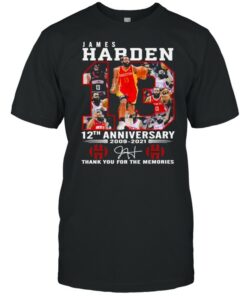 13 James Harden 12th Anniversary 2009 2021 Signature Thank You For The Memories Shirt 1