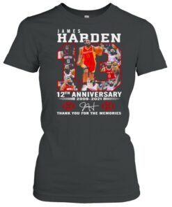 13 James Harden 12th Anniversary 2009 2021 Signature Thank You For The Memories Shirt 2