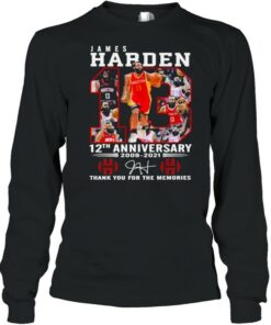 13 James Harden 12th Anniversary 2009 2021 Signature Thank You For The Memories Shirt 3
