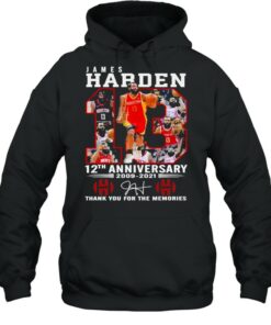 13 James Harden 12th Anniversary 2009 2021 Signature Thank You For The Memories Shirt 5