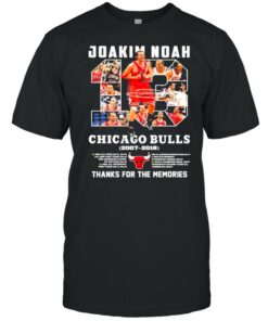 13 Joakim Noah Chicago Bulls 2007 2016 Thank You For The Memories Signature Shirt 1