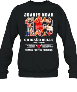 13 Joakim Noah Chicago Bulls 2007 2016 Thank You For The Memories Signature Shirt 4