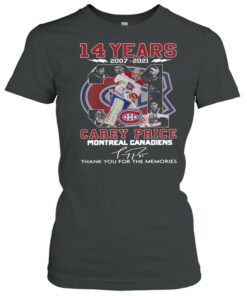 14 years 2007 2021 31 Carey Price Montreal Canadiens thank you for the memories signature shirt 2