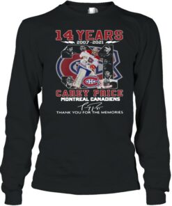 14 years 2007 2021 31 Carey Price Montreal Canadiens thank you for the memories signature shirt 3