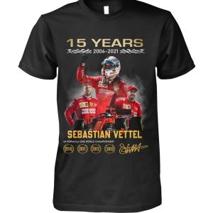 15 Years 2006 2022 Sebastian Vettel Signatures Shirt