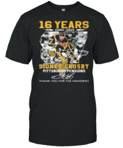 16 Years 2005 2021 Sidney Crosby Pittsburgh Penguins Thank You For The Memories Signature Shirt 1