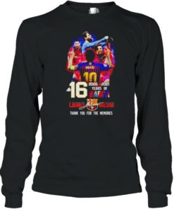 16 years of Barca 2005 2021 Lionel Messi thank you for the memories shirt 3