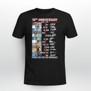 16th Anniversary Greys Anatomy Thank You For The Memories Shirt