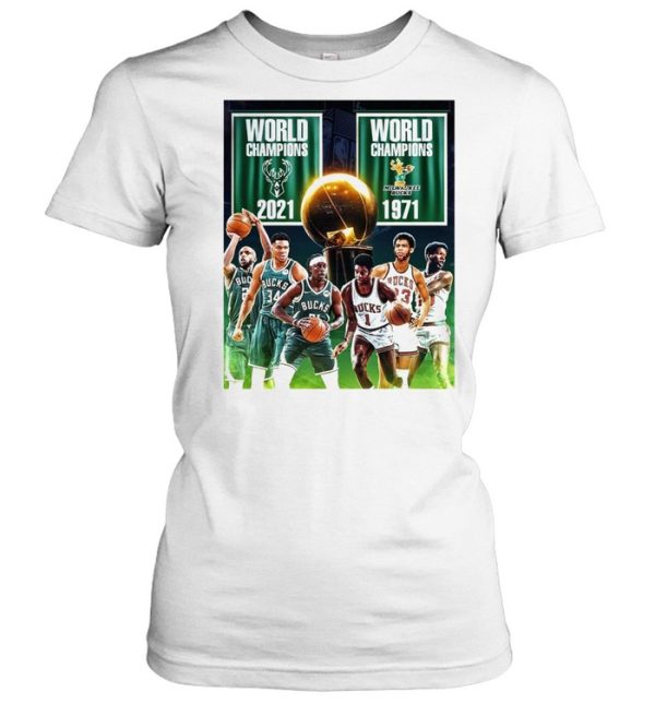 1971 2021 Milwaukee Bucks 2x World Champions NBA shirt