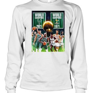 1971 2021 Milwaukee Bucks 2x World Champions NBA shirt 3