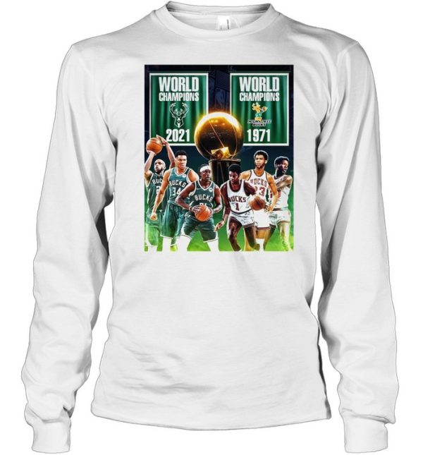 1971 2021 Milwaukee Bucks 2x World Champions NBA shirt