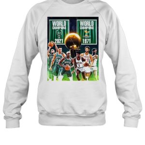 1971 2021 Milwaukee Bucks 2x World Champions NBA shirt 4