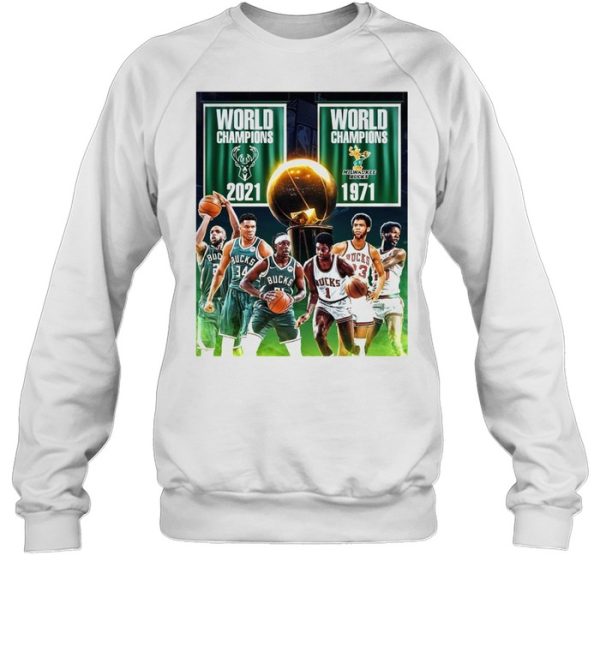 1971 2021 Milwaukee Bucks 2x World Champions NBA shirt