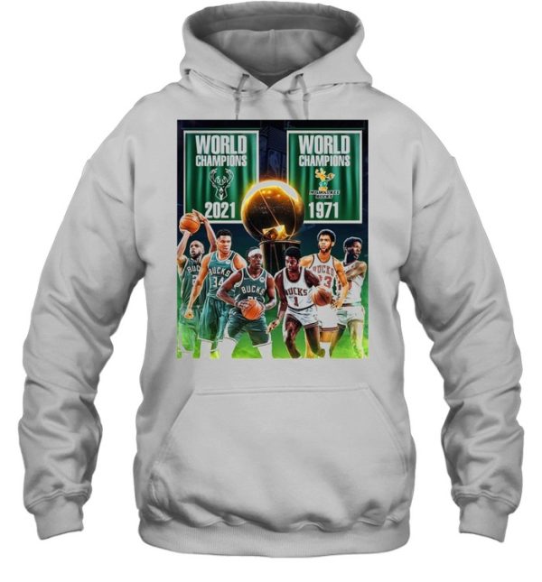 1971 2021 Milwaukee Bucks 2x World Champions NBA shirt