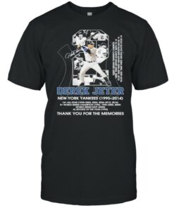 2 Derek Jeter New York Yankees 1995 2014 Thank You For The Memories Signature Shirt 1