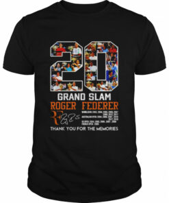 20 Grand Slam Roger Federer thank you for the memories signature shirt 1