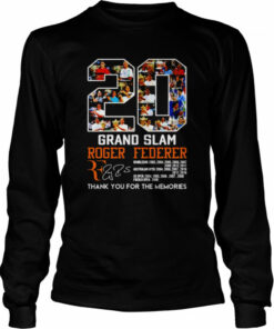 20 Grand Slam Roger Federer thank you for the memories signature shirt 2 20 Grand Slam Roger Federer thank you for the memories signature shirt 3
