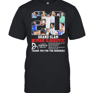 20 grand slam novak djokovic thank you for the memories shirt