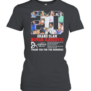 20 grand slam novak djokovic thank you for the memories shirt