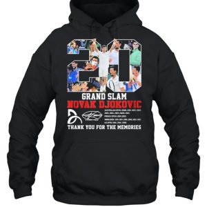 20 grand slam novak djokovic thank you for the memories shirt 5