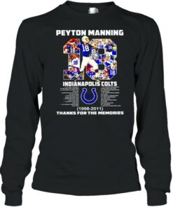 2021 Peyton Manning 18 Indianapolis Colts 1998 2011 thank for the memories signature shirt 2 2021 Peyton Manning 18 Indianapolis Colts 1998 2011 thank for the memories signature shirt 3