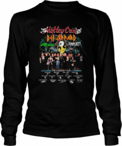 2022 Motley Crue Def Leppard Poison And Joan Jett The Stadium Tour Signatures Shirt 3