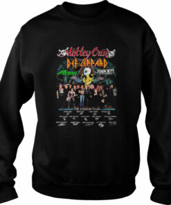 2022 Motley Crue Def Leppard Poison And Joan Jett The Stadium Tour Signatures Shirt 4